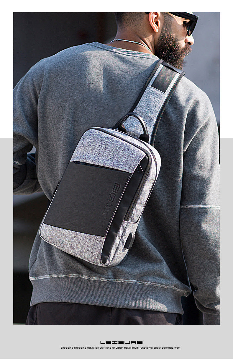 BANGE Fashion Men Travel Waterproof Leisure Male Chest Sports Packs Messenger Shoulder Sling Running Bag men's Boys Handbag