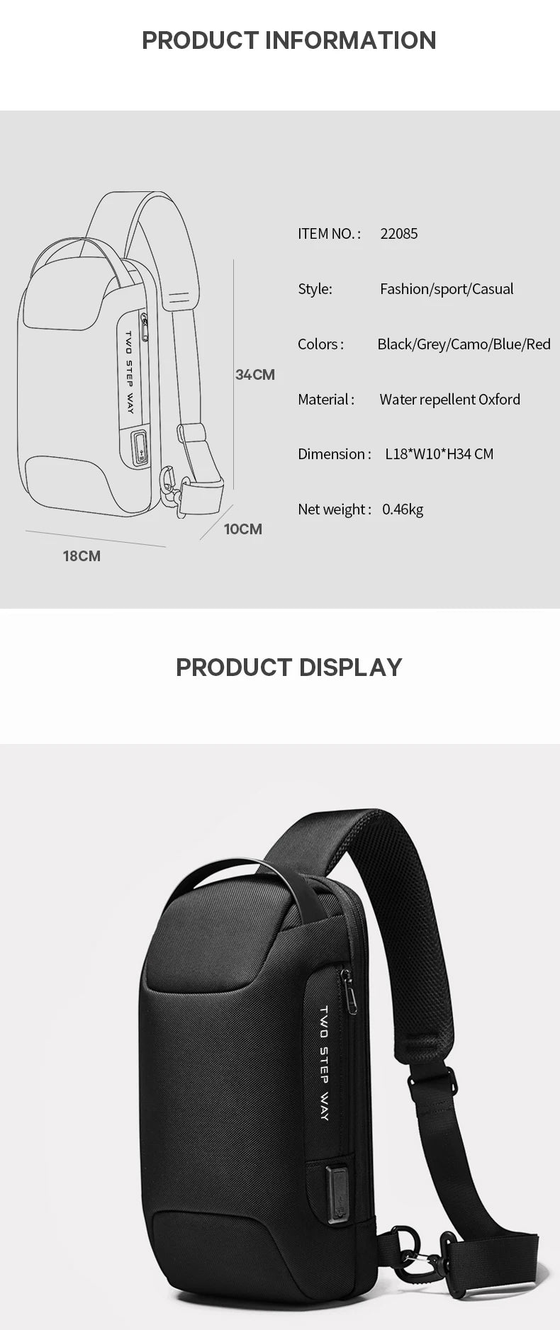 BANGE Hot Chest Bag New Anti-thief Men Crossbody Bag Waterproof Shoulder Bags USB Charging Short Trip For Male Travel Pack
