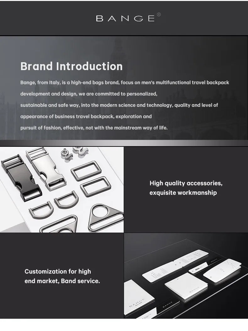 BANGE Upgraded Men Waterproof Multifunction Carbon Fiber Pattern Crossbody Bag USB Sling Shoulder Bags Messenger Chest Bag Pack