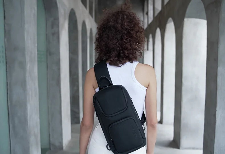 BANGE Crossbody Bag For Men Portable Waterproof Shoulder Messenger Bags Male Travel Short Trip Chest Bag Fit For 9.7 Inch iPad