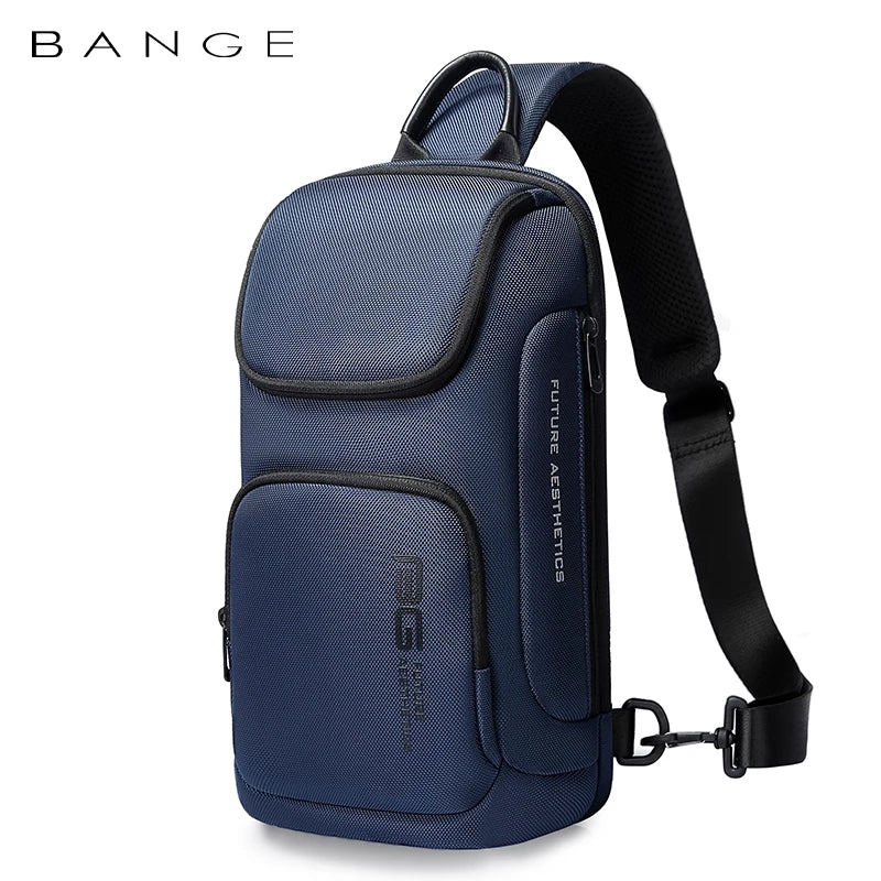 BANGE Crossbody Bag For Men Portable Waterproof Shoulder Messenger Bags Male Travel Short Trip Chest Bag Fit For 9.7 Inch iPad