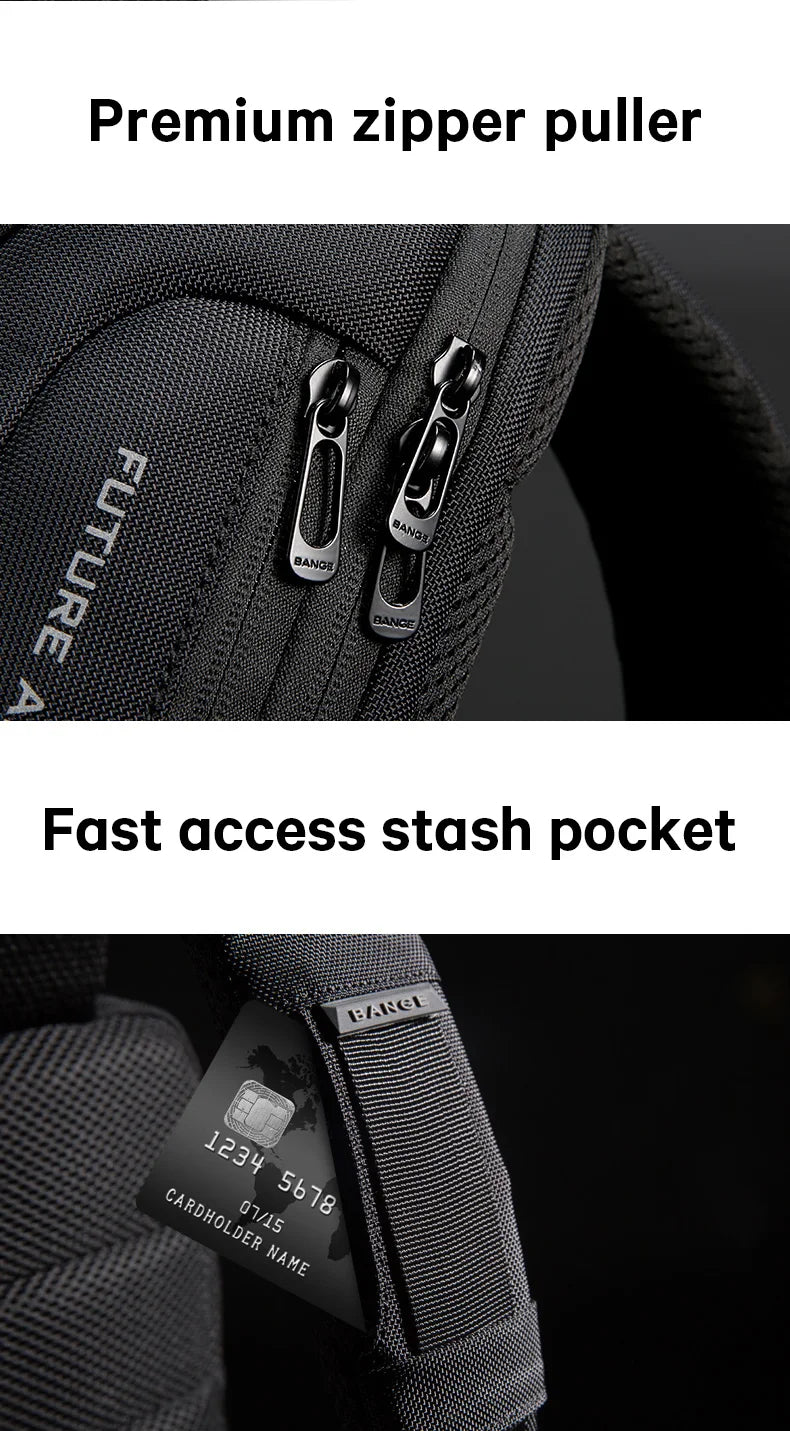 BANGE Crossbody Bag For Men Portable Waterproof Shoulder Messenger Bags Male Travel Short Trip Chest Bag Fit For 9.7 Inch iPad