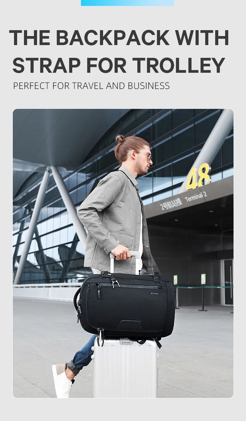 Big Big Bag #0014 - BANGE Expandable Travel Backpack – 15.6" Laptop, Waterproof, FAA Approved