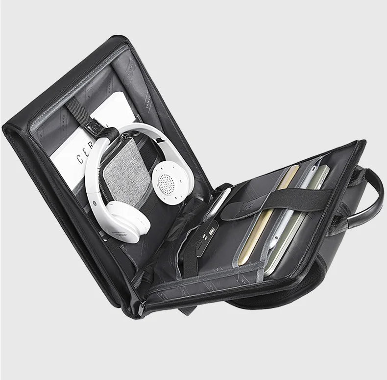 BANGE New Design Men Backpack Waterproof Fits for 14.1 inch Laptop Bag Teenager Travel Bag School Bag City Business Backpack Man