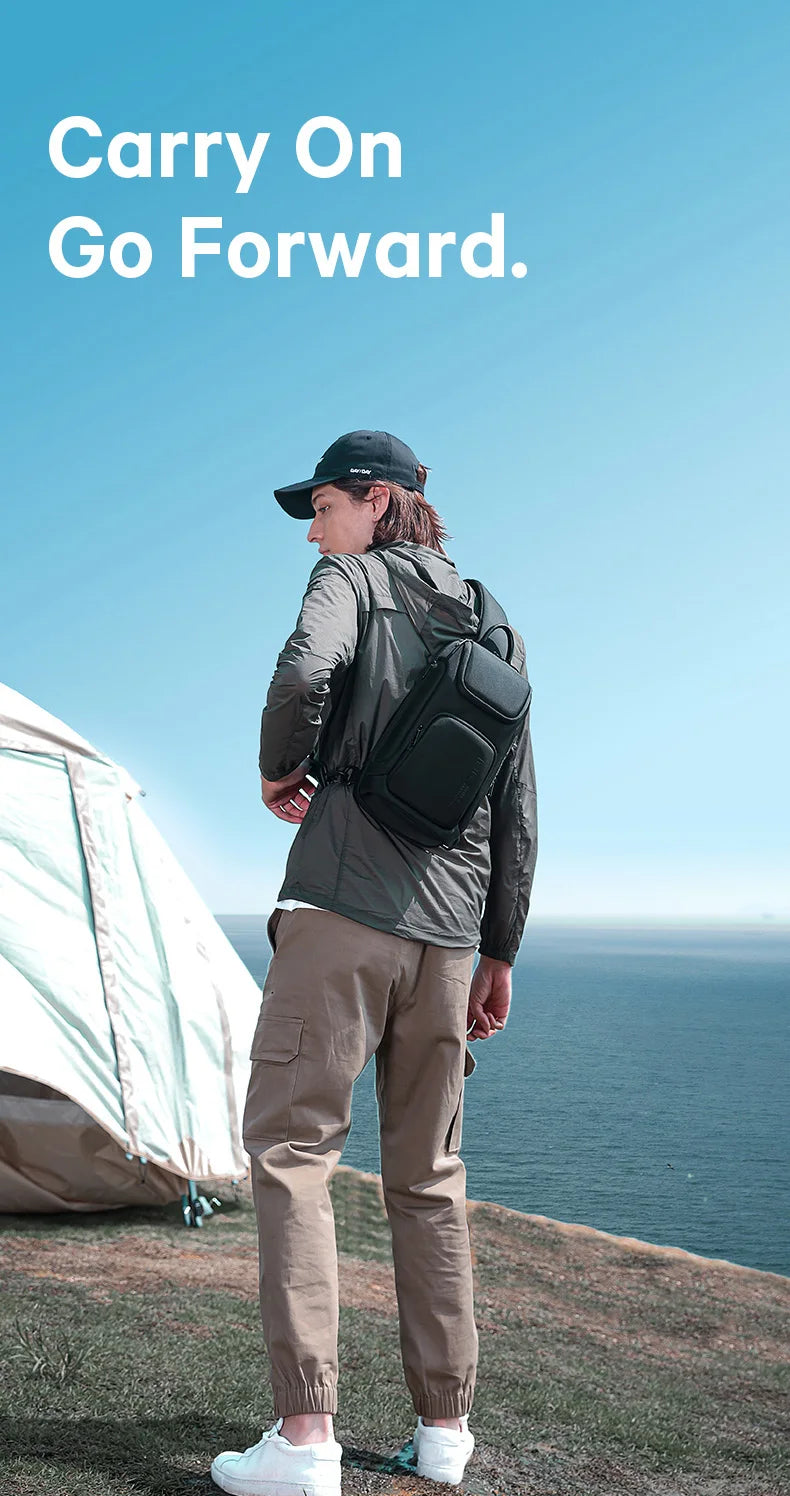 BANGE Crossbody Bag For Men Portable Waterproof Shoulder Messenger Bags Male Travel Short Trip Chest Bag Fit For 9.7 Inch iPad