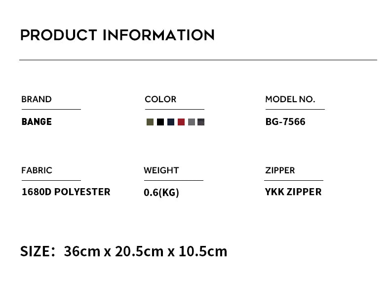 Bange New Oxford Fashion Waterproof Chest Bag Crossbody Bag Men's Models Men's Chest Bag Leisure Shoulder Satchel Large Capacity