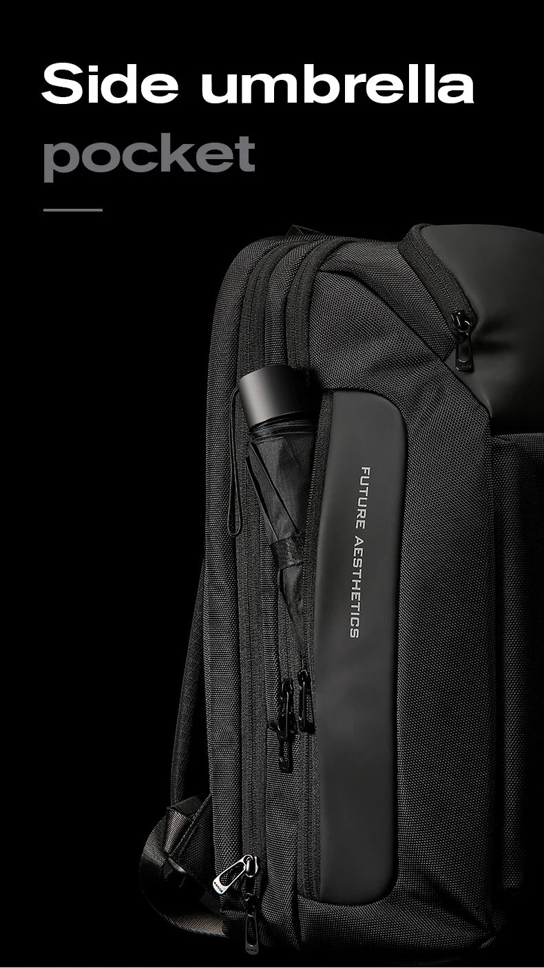 2024 New Fashion Men Business Backpack 15.6 in Laptop Backpack Work Man Bag Unisex Black Travel Male Backpack Mochila Waterproof