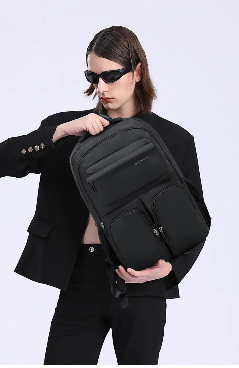 Big Big Bag #0032 - BANGE Waterproof Laptop Backpack – 15.6" Large Capacity Travel & School Bag