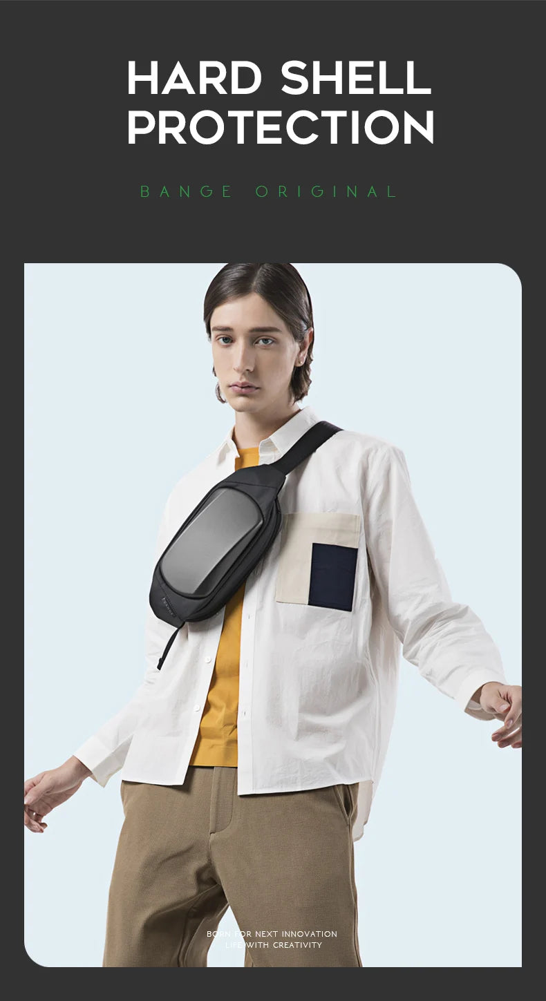 BANGE Chest Bag New Multifunction Crossbody Shoulder Messenger Bags Lightweight Anti-Theft Anti-stain Waterproof Short Trip Pack