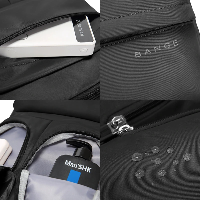 Big Big Bag #0032 - BANGE Waterproof Laptop Backpack – 15.6" Large Capacity Travel & School Bag