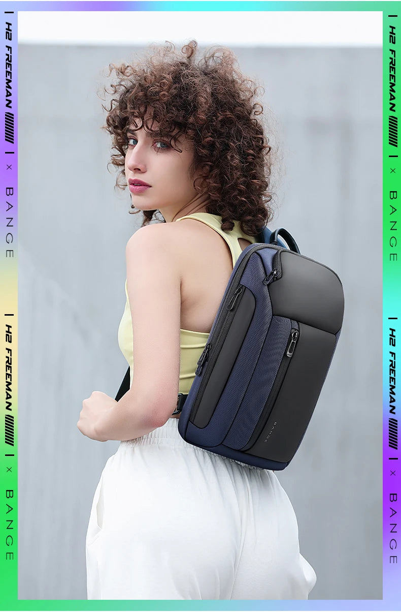 Bange New Oxford Fashion Waterproof Chest Bag Crossbody Bag Men's Models Men's Chest Bag Leisure Shoulder Satchel Large Capacity