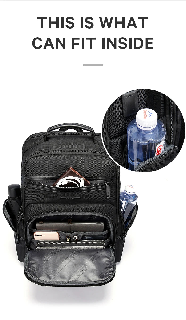BANGE Anti Theft Laptop Backpack 15.6" Anti-wrinkle Waterproof USB Recharging Oxford Backpack Men Fashion Travel Bag Backpacks