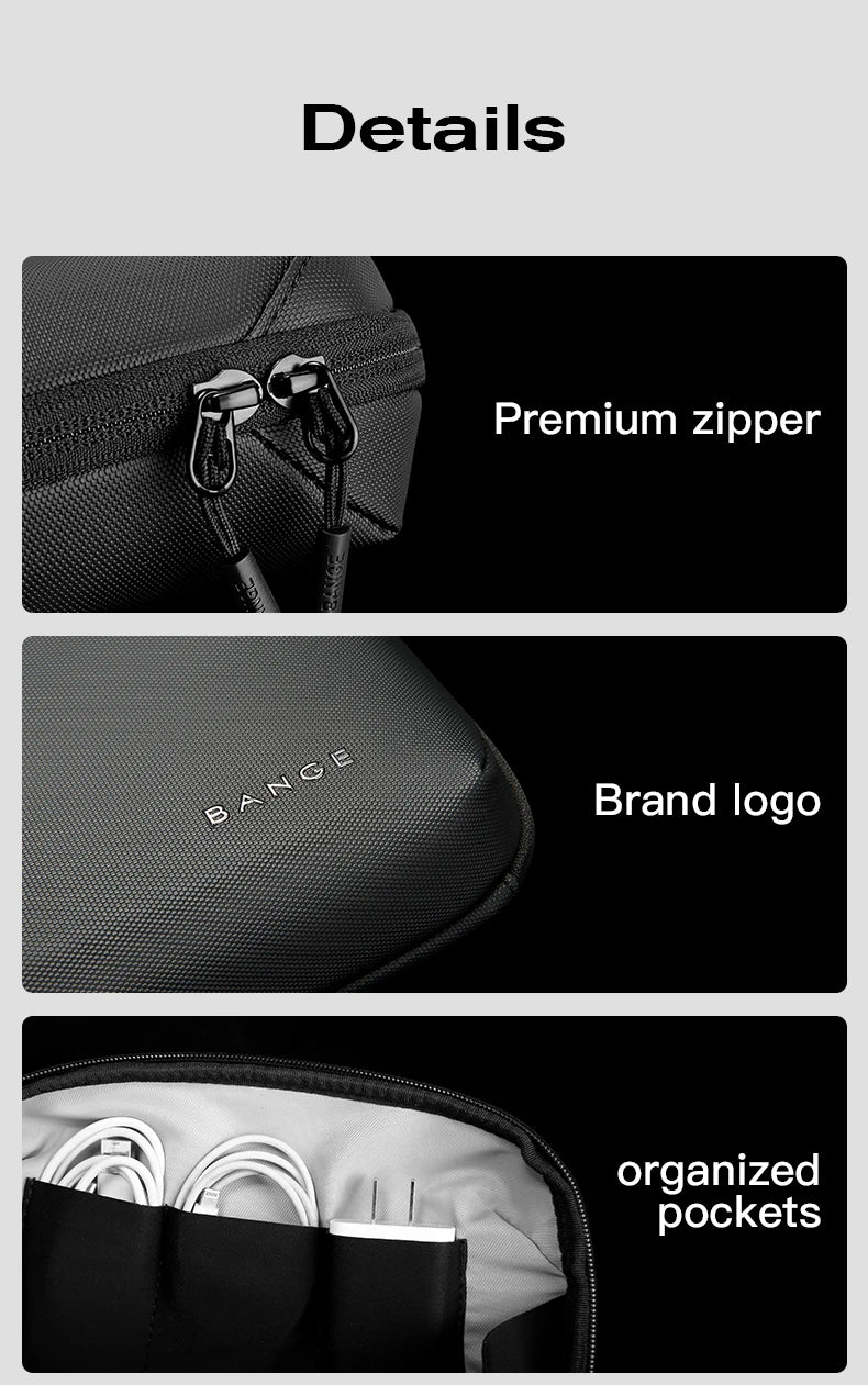 BANGE Travel Electronics Organizer Portable Cord Case Tech Storage Bag Extra Large 3 Layers Universal Carry Cable Bag for Phone
