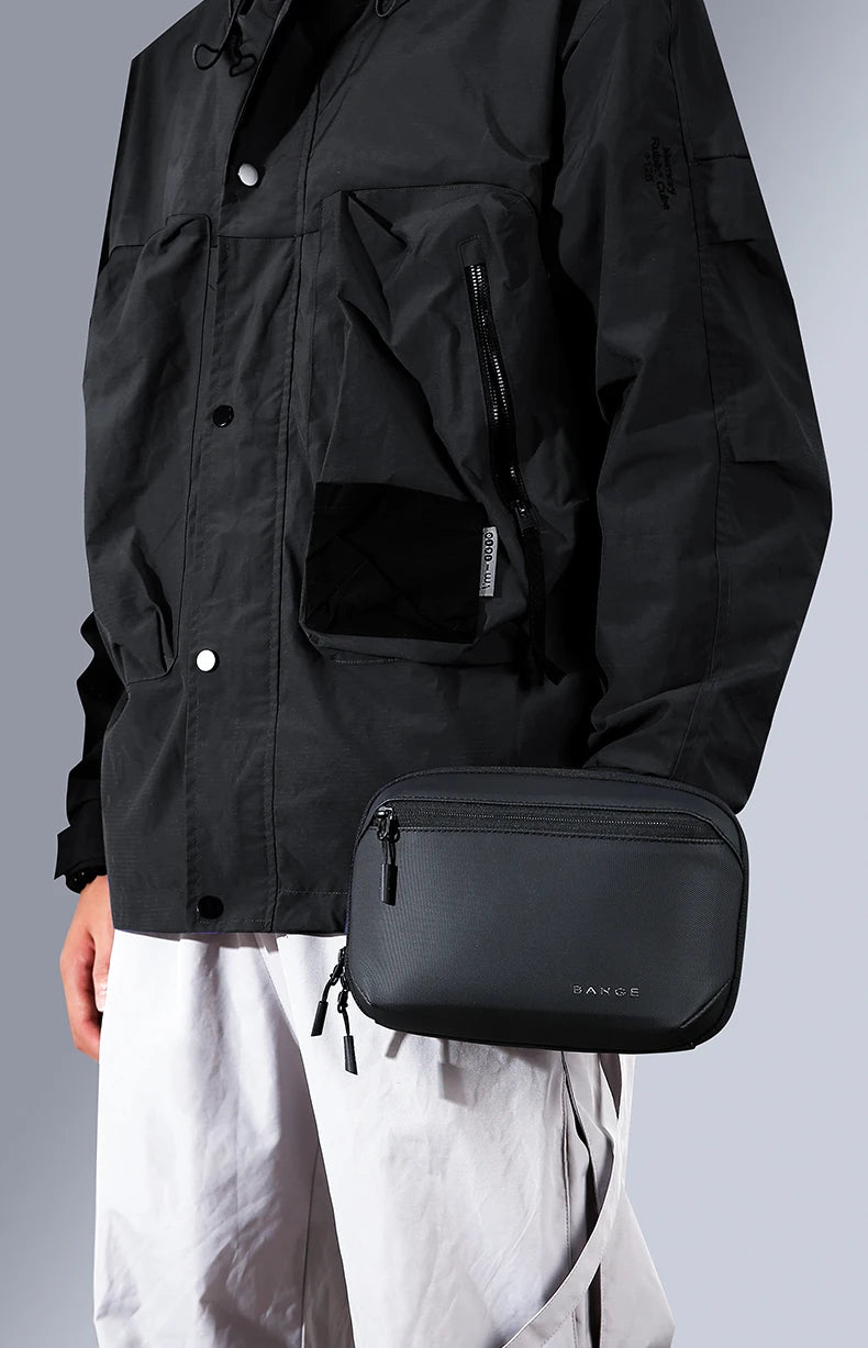 BANGE Multi-Layers Tech Pouch Oxford Warerproof Organizer Case Portable Data Cable Storage Bag Gadget Bag for Travel USB Charger