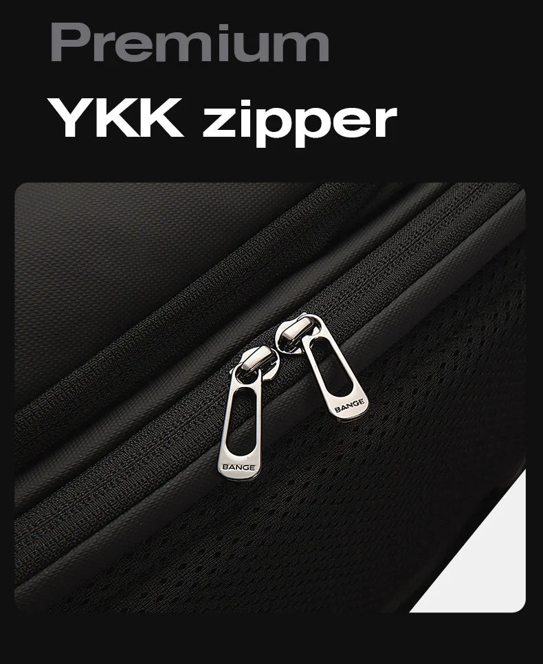 Bange Men Fashion Backpack 15.6 inch Multifunctional Waterproof Backpack Daily Travel Bag Casual School Rucksack with Buckle