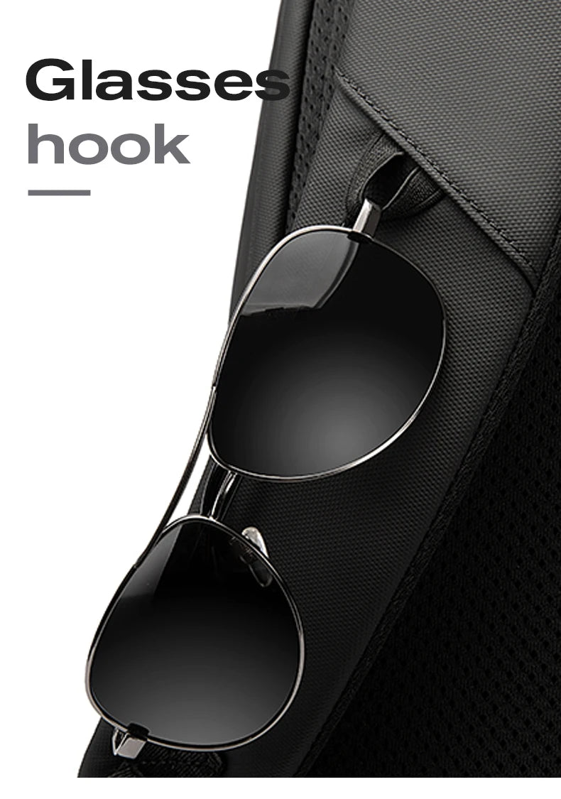 Bange Men Fashion Backpack 15.6 inch Multifunctional Waterproof Backpack Daily Travel Bag Casual School Rucksack with Buckle