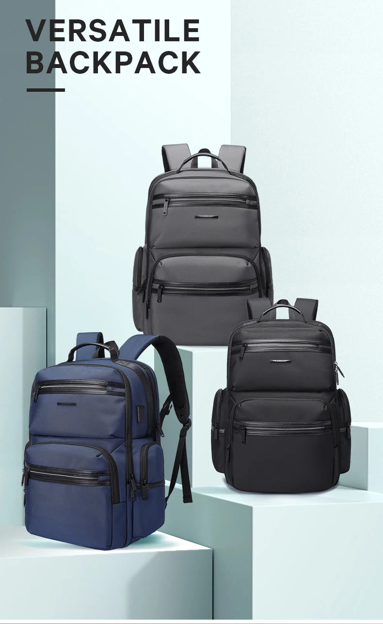 BANGE Anti Theft Laptop Backpack 15.6" Anti-wrinkle Waterproof USB Recharging Oxford Backpack Men Fashion Travel Bag Backpacks