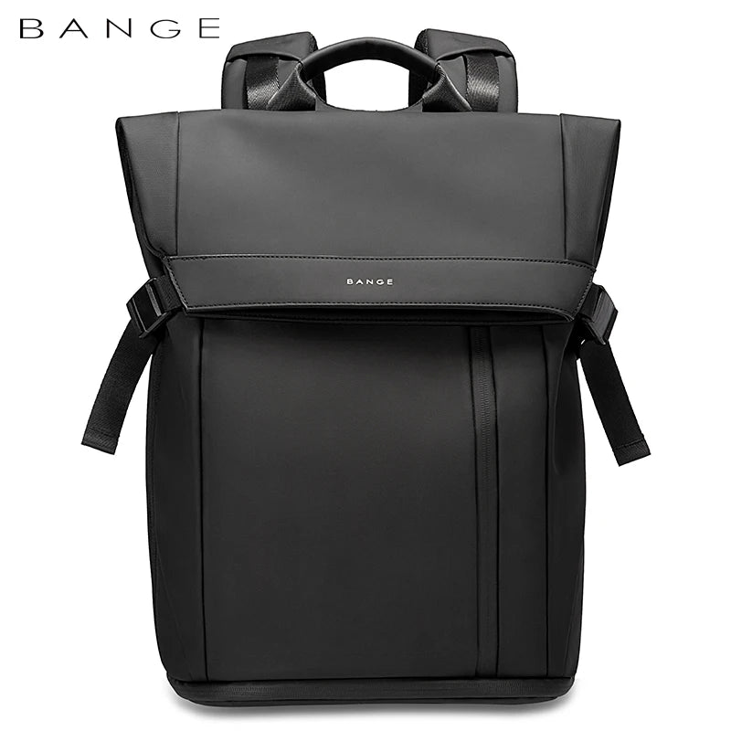 Bange Men Fashion Backpack 15.6 inch Multifunctional Waterproof Backpack Daily Travel Bag Casual School Rucksack with Buckle