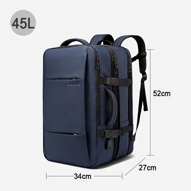 Big Big Bag #0015 - BANGE Expandable Waterproof Backpack – 17.3" Laptop Travel & Work Bag for Men