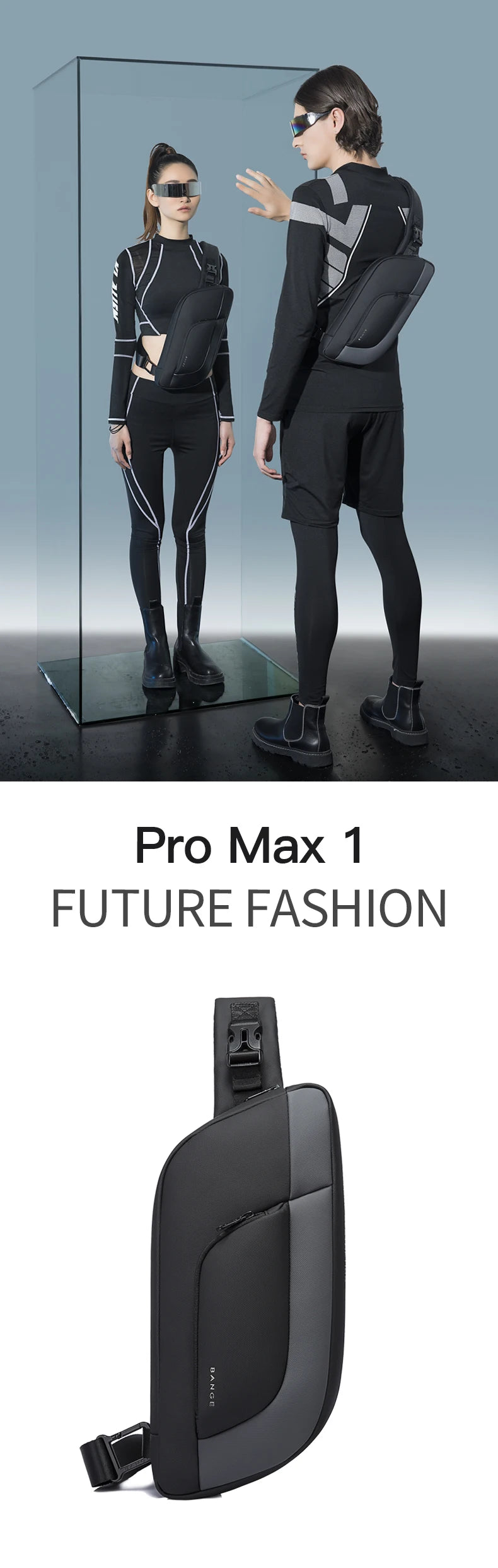 Big Big Bag #0031 - BANGE Waterproof Chest Bag – Korean Style Sling Pack for Men, Anti-Stain & Multifunction