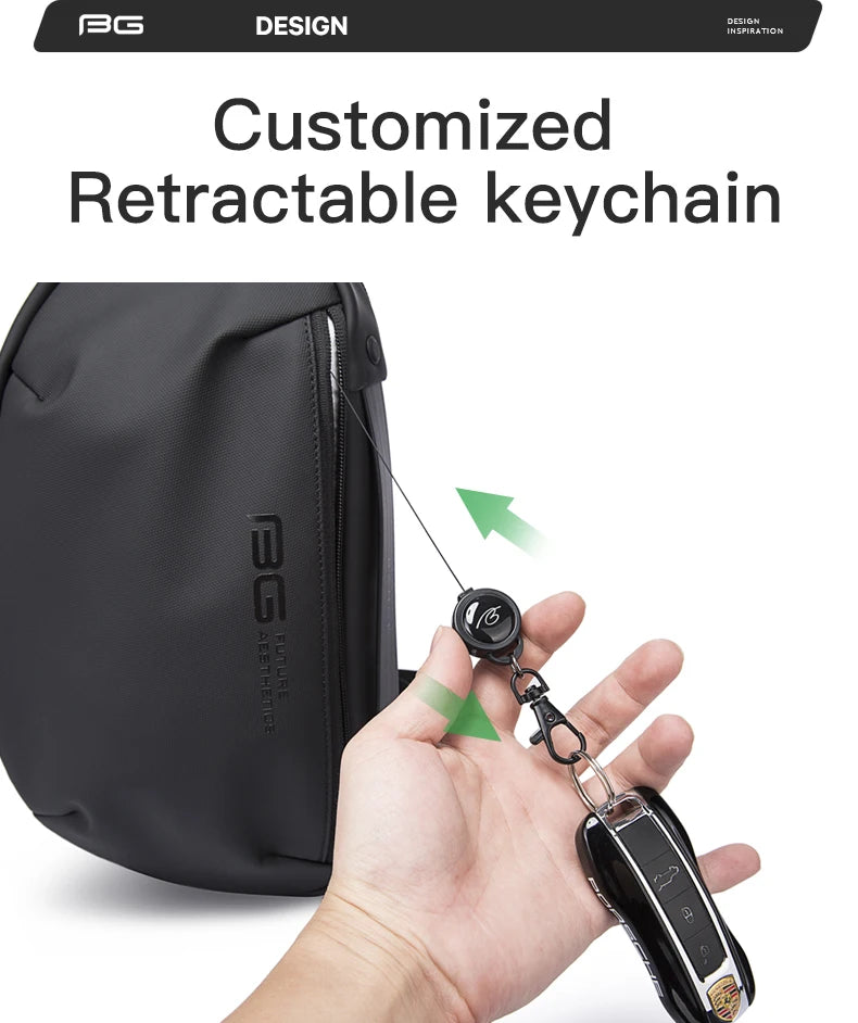 BANGE 2022 New Anti-theft Multifunction Crossbody Bag Shoulder Messenger Bags Male Waterproof Short Trip Chest Bag Pack for Men