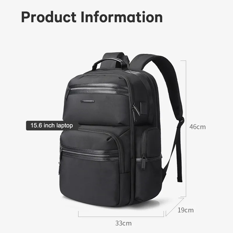 BANGE Anti Theft Laptop Backpack 15.6" Anti-wrinkle Waterproof USB Recharging Oxford Backpack Men Fashion Travel Bag Backpacks