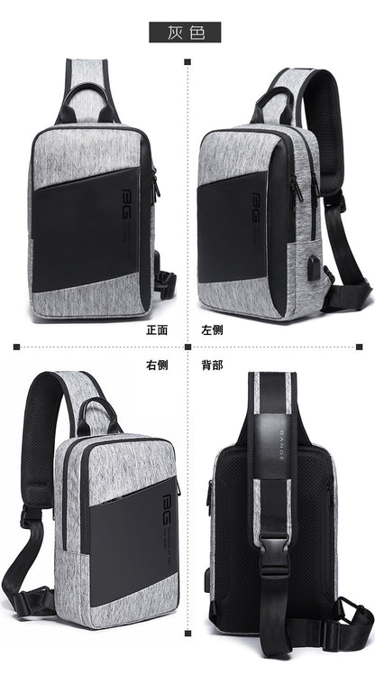 BANGE Fashion Men Travel Waterproof Leisure Male Chest Sports Packs Messenger Shoulder Sling Running Bag men's Boys Handbag