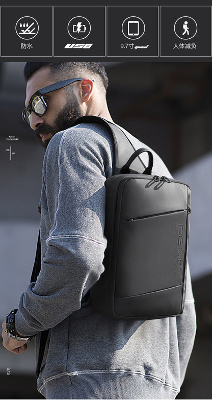BANGE Fashion Men Travel Waterproof Leisure Male Chest Sports Packs Messenger Shoulder Sling Running Bag men's Boys Handbag