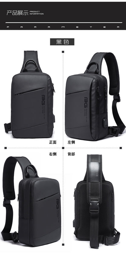 BANGE Fashion Men Travel Waterproof Leisure Male Chest Sports Packs Messenger Shoulder Sling Running Bag men's Boys Handbag