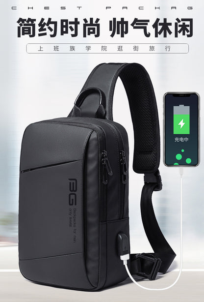 BANGE Fashion Men Travel Waterproof Leisure Male Chest Sports Packs Messenger Shoulder Sling Running Bag men's Boys Handbag