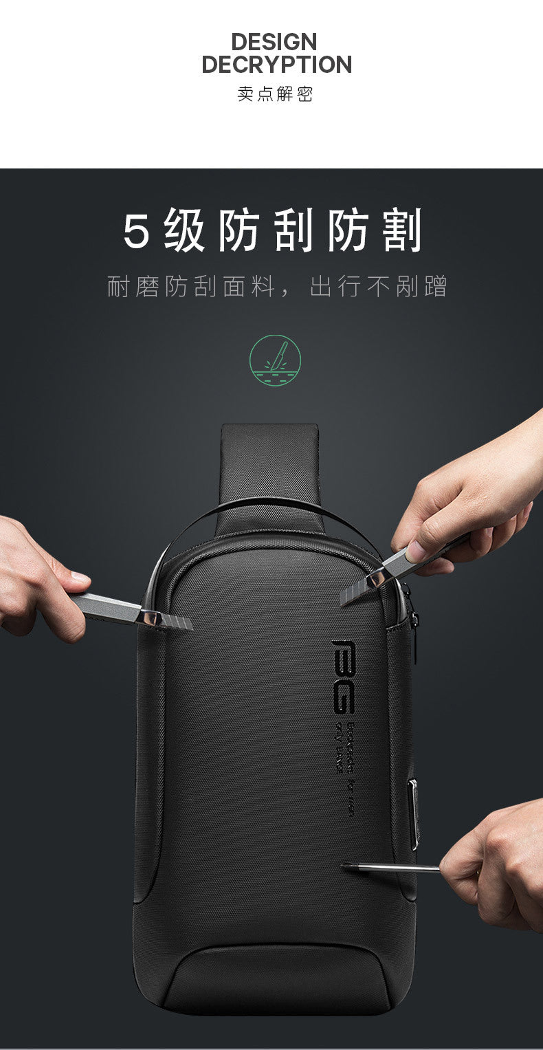Big Big Bag #0034 - BANGE Waterproof Crossbody Bag – Multifunction Shoulder & Chest Pack for Men