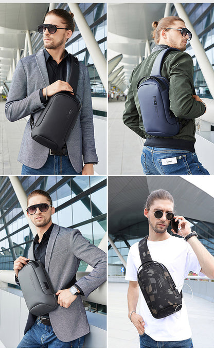 Big Big Bag #0034 - BANGE Waterproof Crossbody Bag – Multifunction Shoulder & Chest Pack for Men
