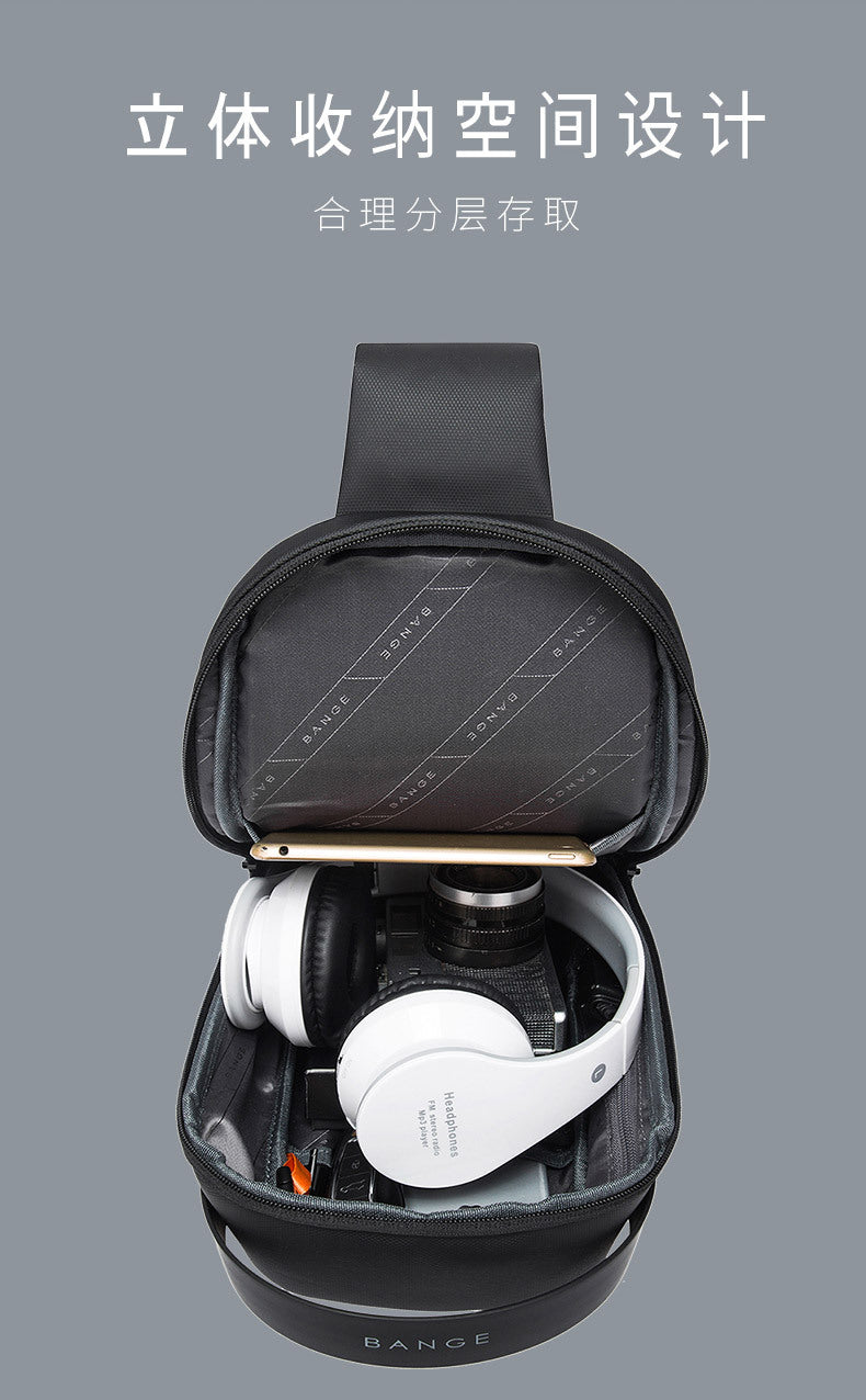 Big Big Bag #0034 - BANGE Waterproof Crossbody Bag – Multifunction Shoulder & Chest Pack for Men