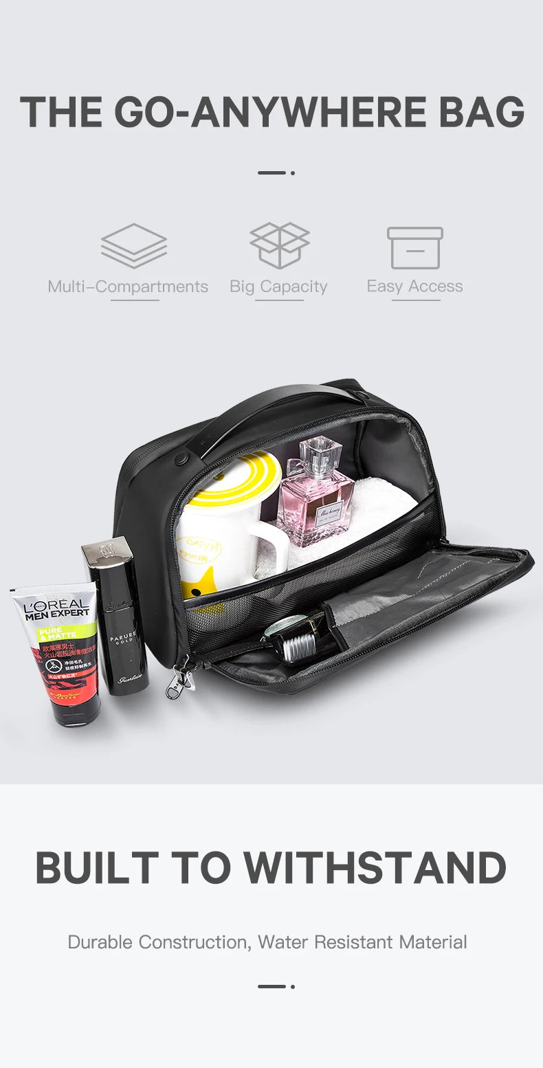 BANGE Oxford Fabric Men Portable Storage Bags Toiletry Kits Organizer Women Cosmetic Bags Waterproof Hanging Travel Wash Pouch