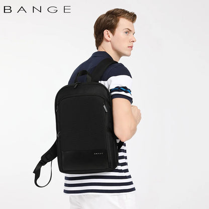 BANGE Men Business Waterproof 15.6" Laptop Backpack Fashion Male Classic Fashion Travel Moto&Biker Light Scalable Shoulder Bags