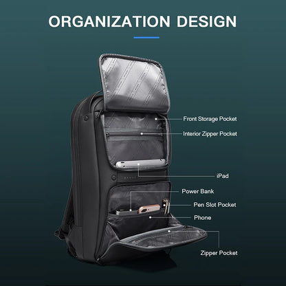 Big Big Bag #0020 - BANGE USB Business Backpack – Fits 15.6" Laptop, Waterproof & Anti-Theft
