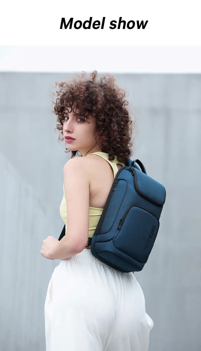 BANGE Crossbody Bag For Men Portable Waterproof Shoulder Messenger Bags Male Travel Short Trip Chest Bag Fit For 9.7 Inch iPad