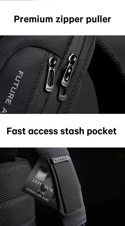 BANGE Crossbody Bag For Men Portable Waterproof Shoulder Messenger Bags Male Travel Short Trip Chest Bag Fit For 9.7 Inch iPad