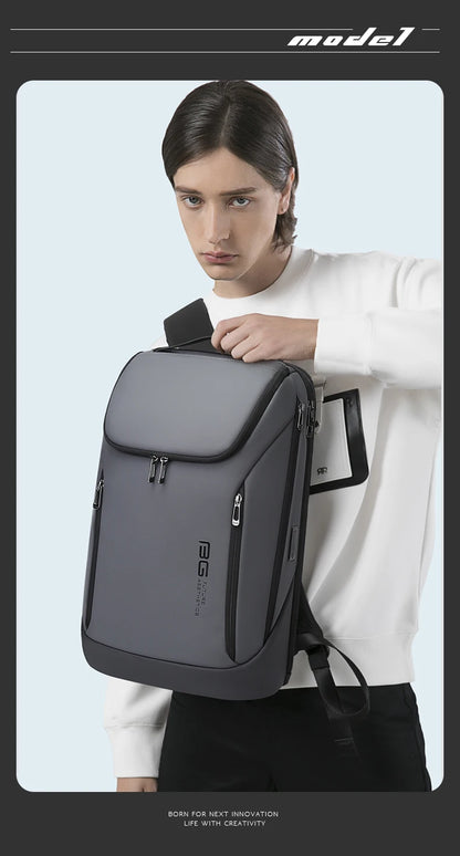 BANGE Waterproof Multi-Use Laptop Backpack For 15.6" Inch USB Charging Shockproof Business Briefcase Shoulder Bag For Man Women