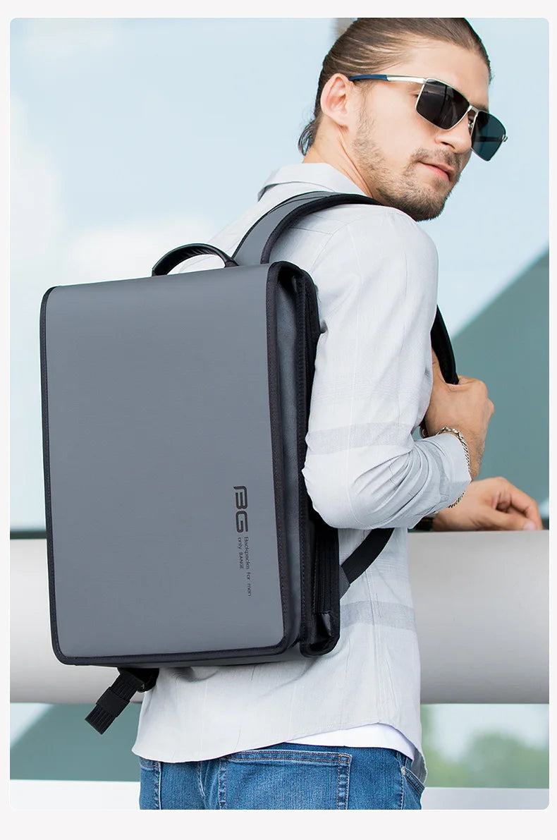 BANGE New Design Men Backpack Waterproof Fits for 14.1 inch Laptop Bag Teenager Travel Bag School Bag City Business Backpack Man