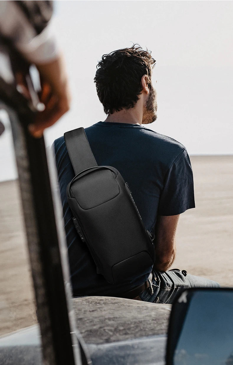 BANGE Hot Chest Bag New Anti-thief Men Crossbody Bag Waterproof Shoulder Bags USB Charging Short Trip For Male Travel Pack