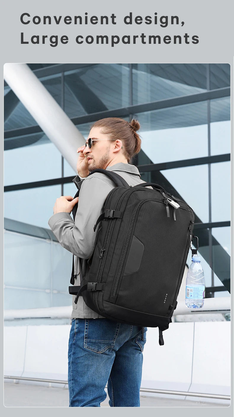 Big Big Bag #0014 - BANGE Expandable Travel Backpack – 15.6" Laptop, Waterproof, FAA Approved