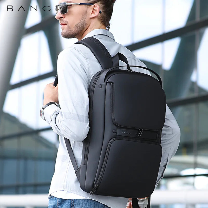 Big Big Bag #0020 - BANGE USB Business Backpack – Fits 15.6" Laptop, Waterproof & Anti-Theft