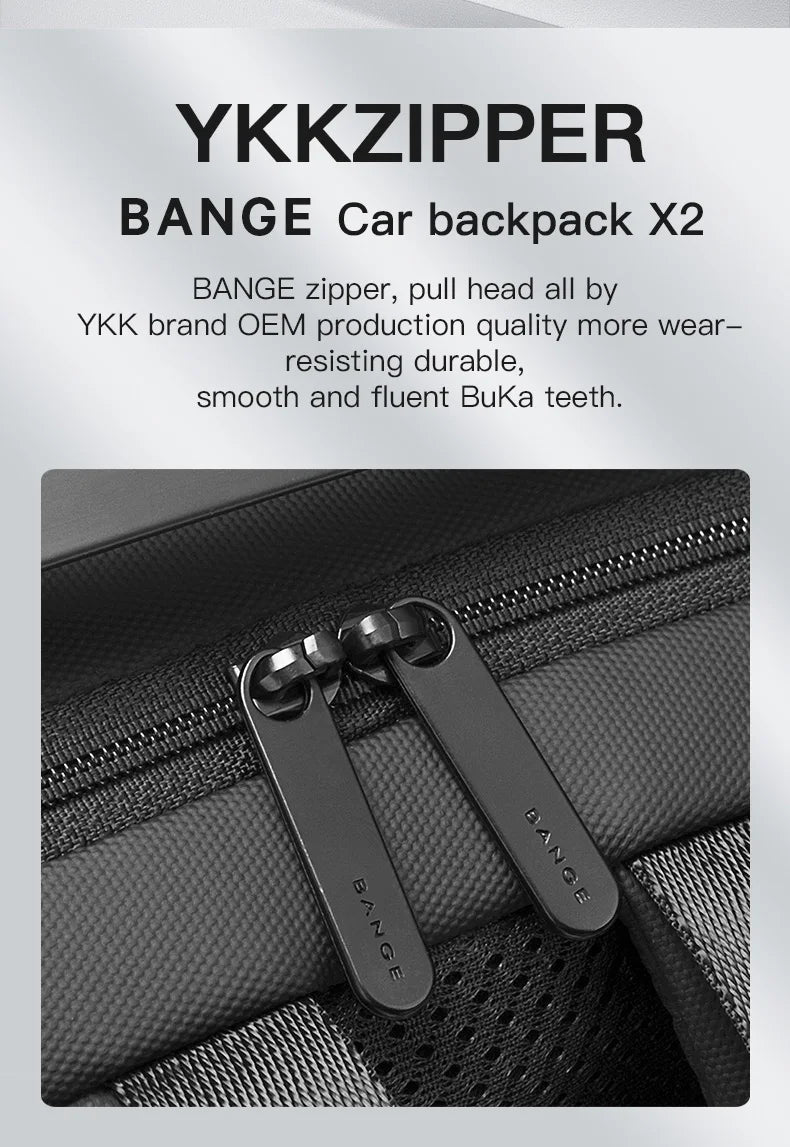 BANGE Men Anti Theft Waterproof Laptop Backpack 15.6 Inch Daily Work Business Backpacks Thin School Back Pack Mochila