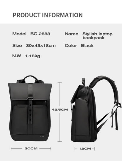 BANGE Unique Men Anti theft Waterproof Laptop Backpack 15.6 Inch Daily Work Business Backpack School back pack mochila for women