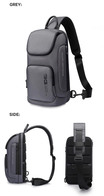 BANGE Crossbody Bag For Men Portable Waterproof Shoulder Messenger Bags Male Travel Short Trip Chest Bag Fit For 9.7 Inch iPad