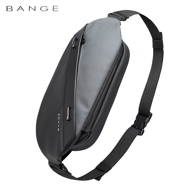Big Big Bag #0039 - BANGE Large Capacity Waterproof Sling Bag – Multifunction Chest & Waist Pack for Men