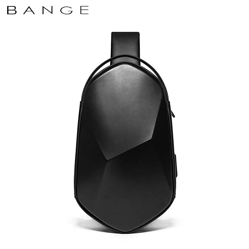Big Big Bag #0026 - BANGE Hard Shell Sling Bag – Waterproof Crossbody Chest Pack with USB 3.0 Charging