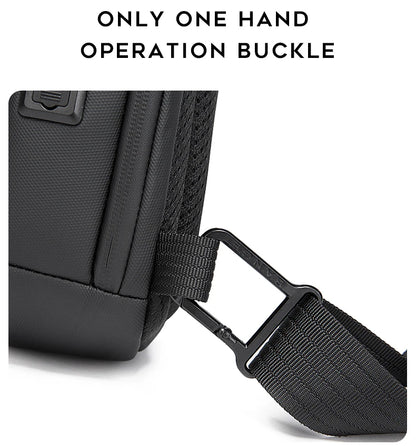 BANGE New Multifunction USB Crossbody Bag Shoulder Bag Man TPU Waterproof Travel Sling Messenger Pack Chest Bag for Male