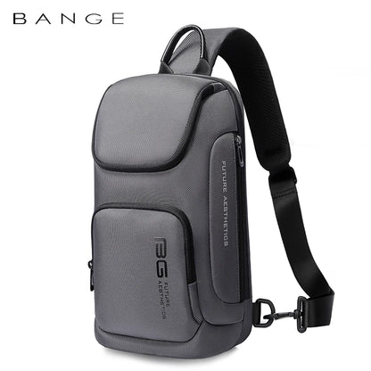 BANGE Crossbody Bag For Men Portable Waterproof Shoulder Messenger Bags Male Travel Short Trip Chest Bag Fit For 9.7 Inch iPad